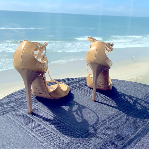 Jimmy Choo London Sandals Nude Patent Leather S 37 - Picture 5 of 12